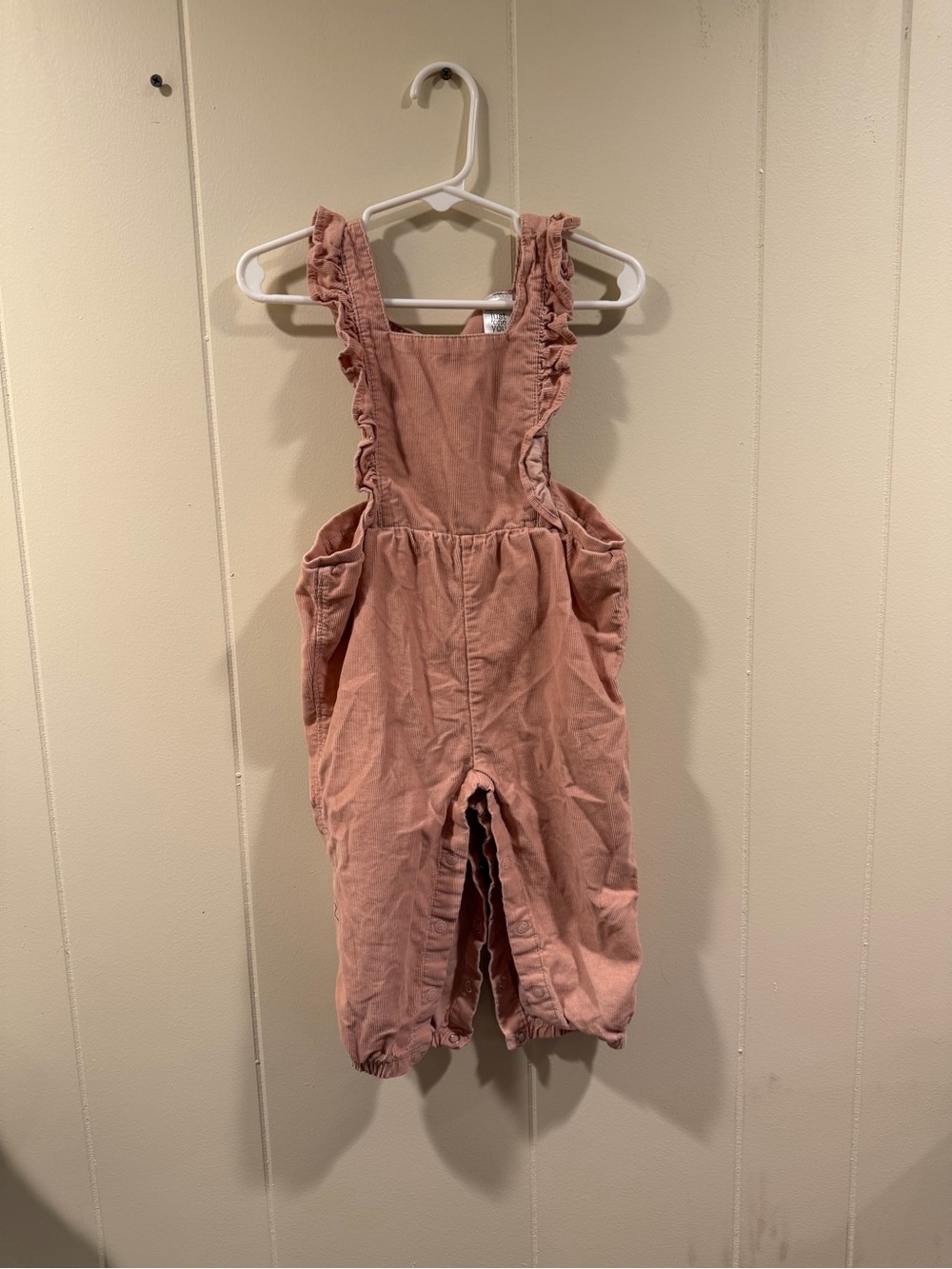 Carter's Dusty Rose Ruffle Corduroy Overalls